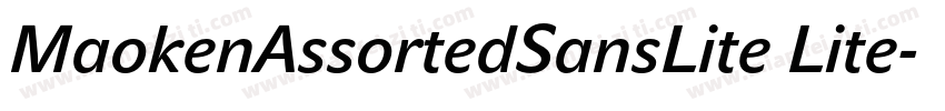 MaokenAssortedSansLite Lite字体转换